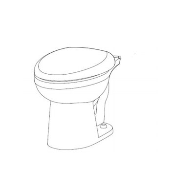 Gerber MX-21-962 Maxwell Elongated Toilet Bowl - White