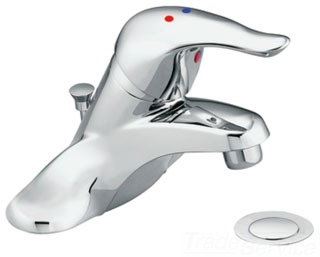 Moen L64635 Chateau Single Handle Centerset Lavatory Faucet with Metal Pop up Drain - Chrome