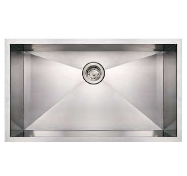 Whitehaus WHNCM3219 Noah Commercial Single Bowl Undermount Sink - Brushed Stainless Steel