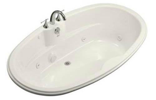 Kohler K-1148-96 Proflex 6 Foot Drop In Jetted Tub with Center Drain - Biscuit