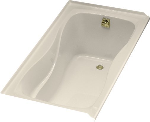 Kohler K-1219-R-47 Hourglass 5' Bath WIth Tile Flange and Right Hand Drain - Almond
