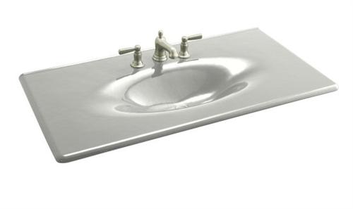 Kohler K-3052-8-FF Iron/Impressions One-Piece Surface And Integrated Lavatory With 8
